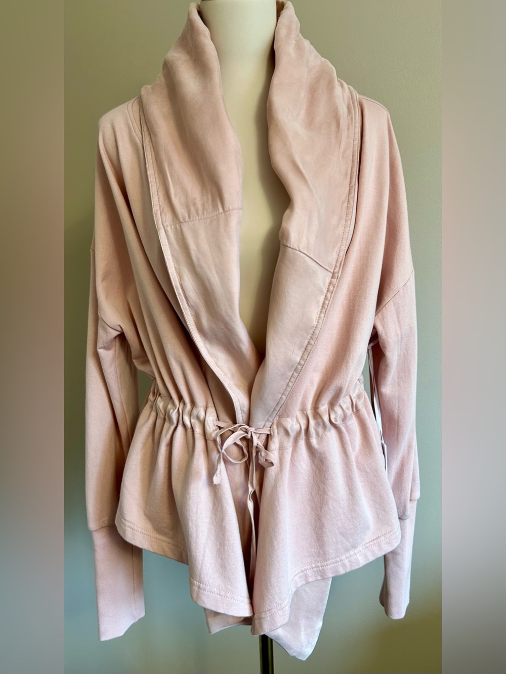 NWT - Young Fabulous & Broke Shawl Collared Jacket w Hood in Dusty Pink. - Picture 9 of 12